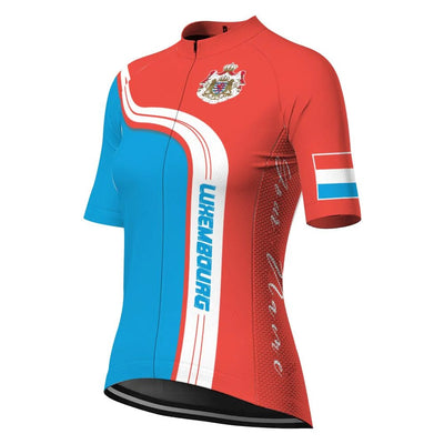 Customized Luxembourg Women's Cycling Jersey Short Sleeve