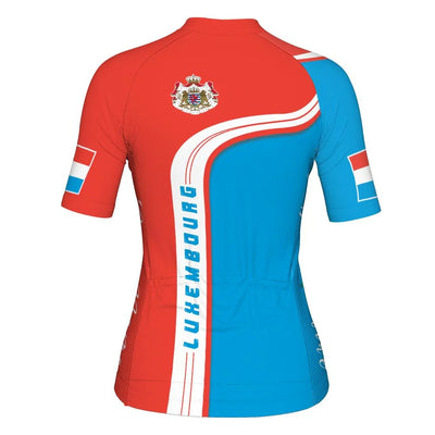 Customized Luxembourg Women's Cycling Jersey Short Sleeve