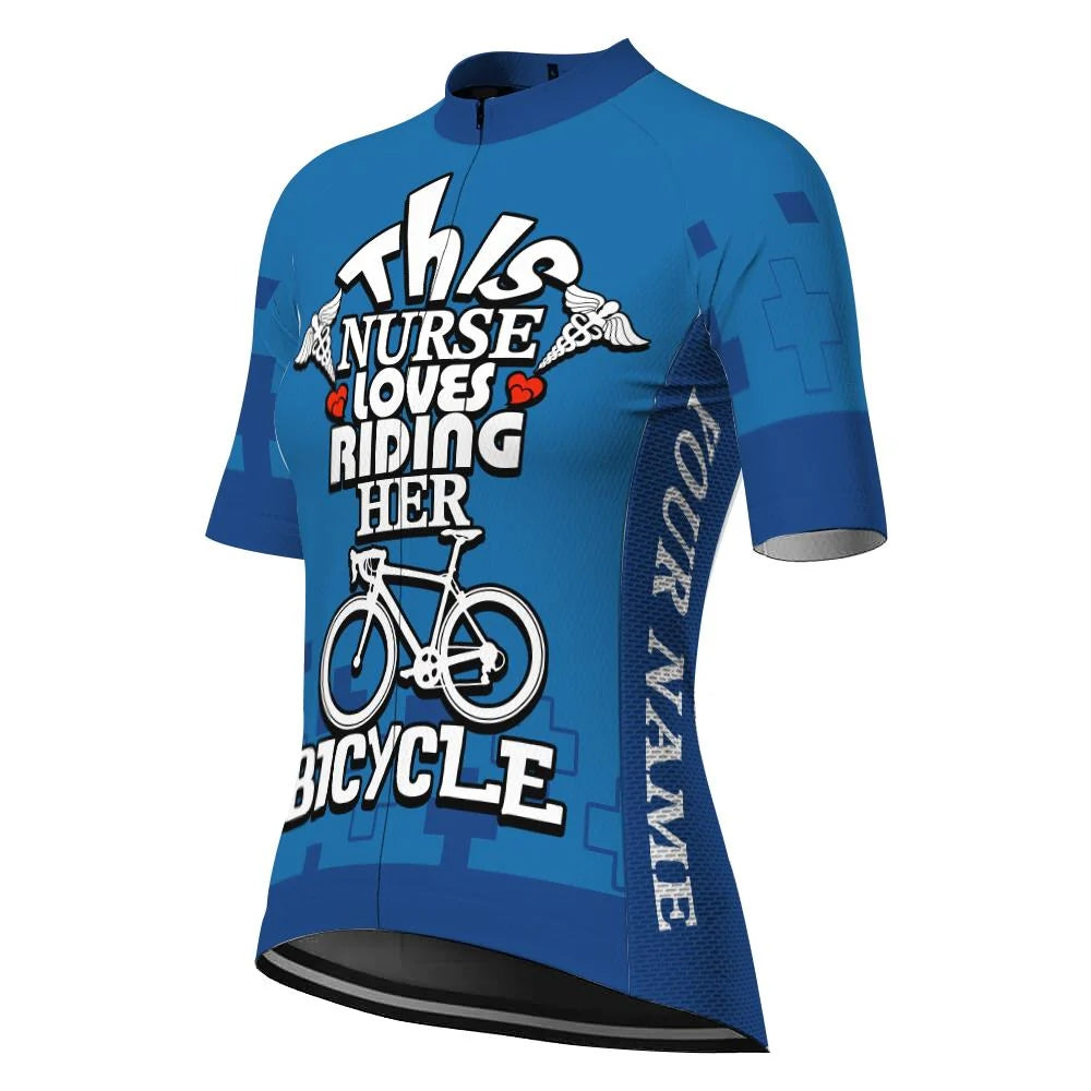 Customized Nurse Women's Cycling Jersey Short Sleeve