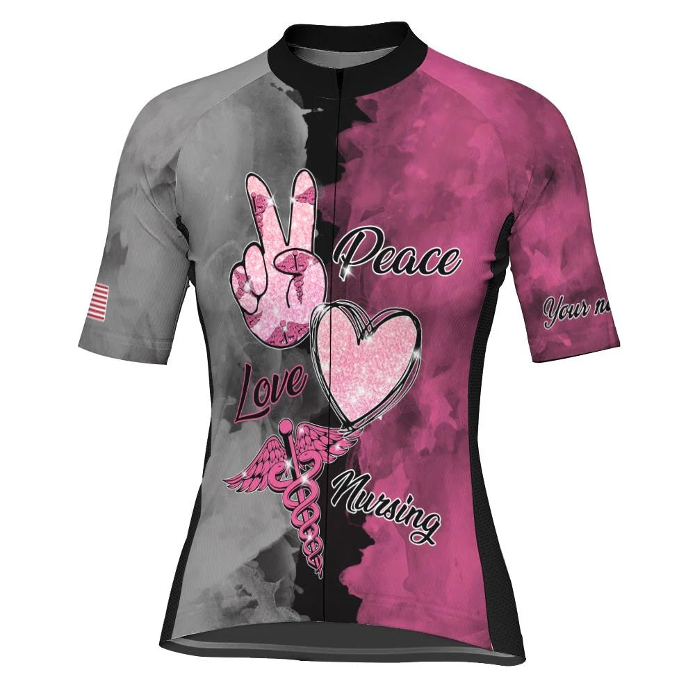 Customized Nurse Women's Cycling Jersey Short Sleeve