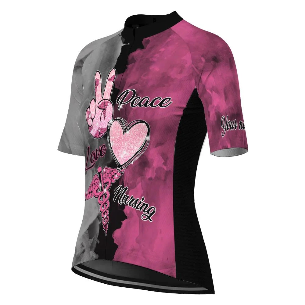 Customized Nurse Women's Cycling Jersey Short Sleeve