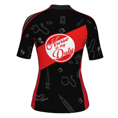 Customized Nurse Women's Cycling Jersey Short Sleeve