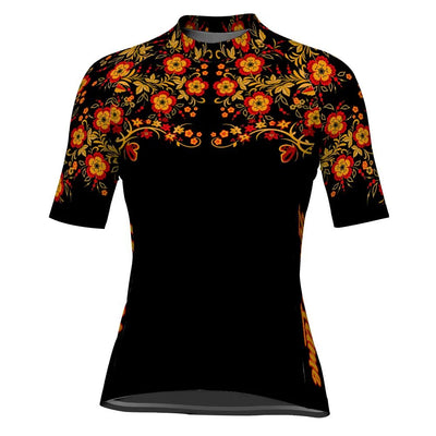 Customized Flower Women's Cycling Jersey Short Sleeve