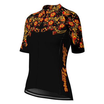 Customized Flower Women's Cycling Jersey Short Sleeve