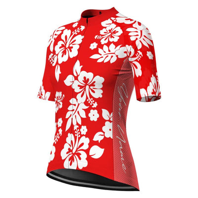 Customized Flower Women's Cycling Jersey Short Sleeve