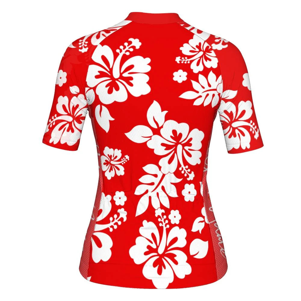 Customized Flower Women's Cycling Jersey Short Sleeve