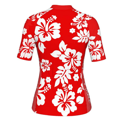 Customized Flower Women's Cycling Jersey Short Sleeve