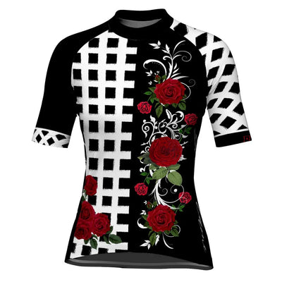 Customized Flower Women's Cycling Jersey Short Sleeve