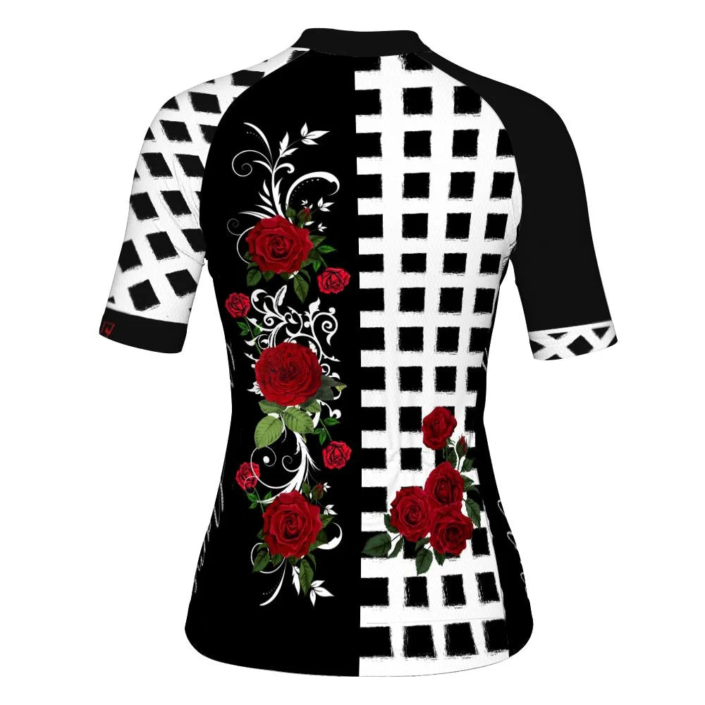 Customized Flower Women's Cycling Jersey Short Sleeve