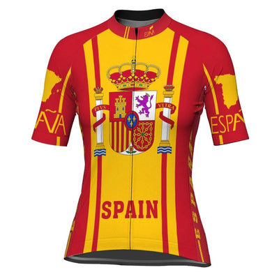 Customized Spain Women's Cycling Jersey Short Sleeve