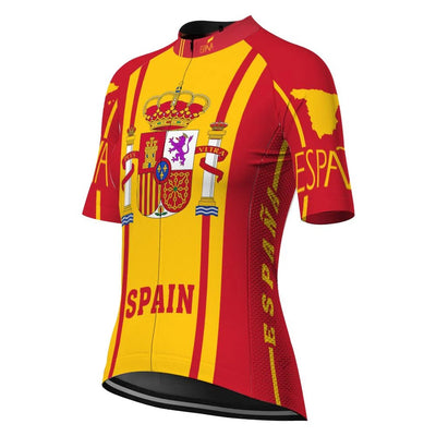 Customized Spain Women's Cycling Jersey Short Sleeve