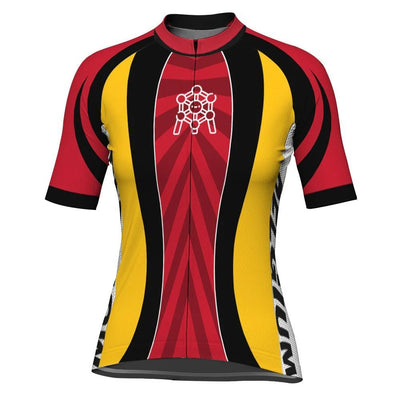 Customized Belgium Women's Cycling Jersey Short Sleeve