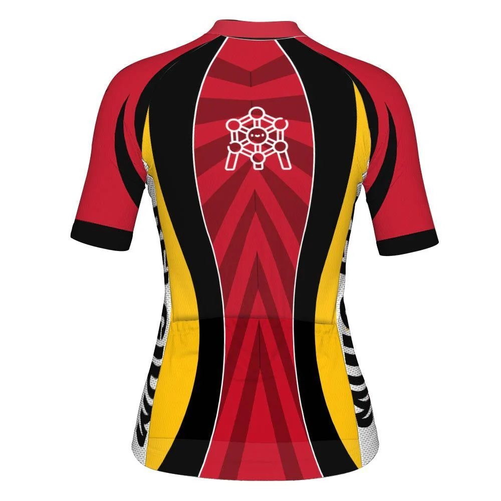 Customized Belgium Women's Cycling Jersey Short Sleeve