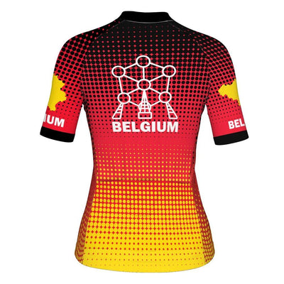 Customized Belgium Women's Cycling Jersey Short Sleeve