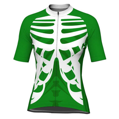 Customized Green Women's Cycling Jersey Short Sleeve