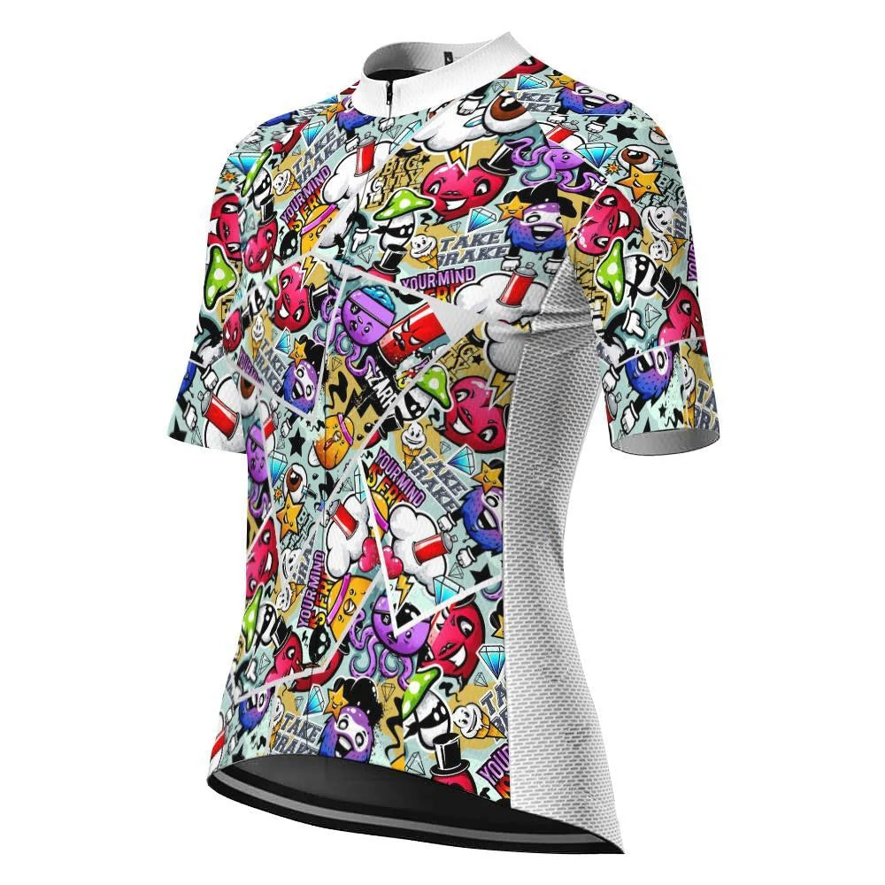 Customized Crazy Women's Cycling Jersey Short Sleeve