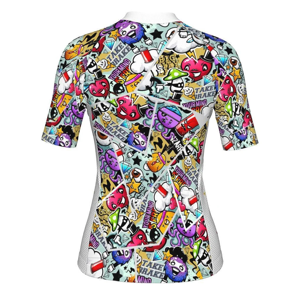 Customized Crazy Women's Cycling Jersey Short Sleeve