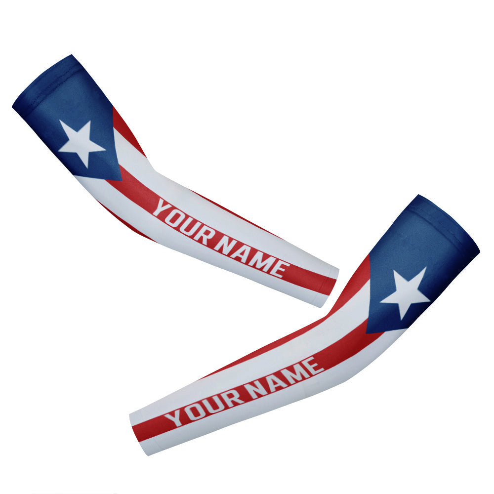Customized Puerto Rico Cycling Arm Warmers Arm Sleeves