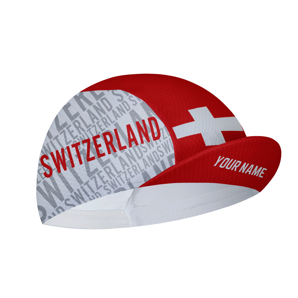 Customized Switzerland Cycling Cap Sports Hats