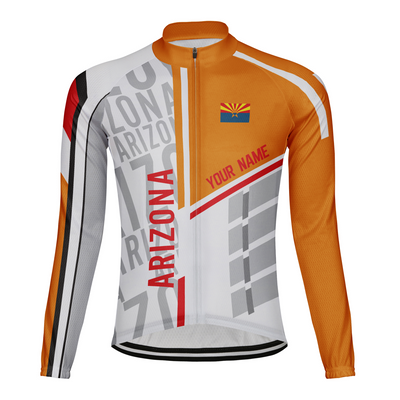 Customized Arizona Winter Thermal Fleece Men's Cycling Jersey Long Sleeve