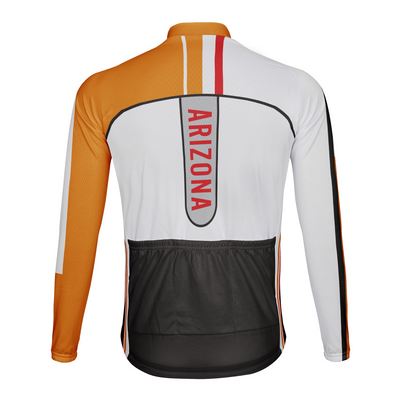Customized Arizona Winter Thermal Fleece Men's Cycling Jersey Long Sleeve