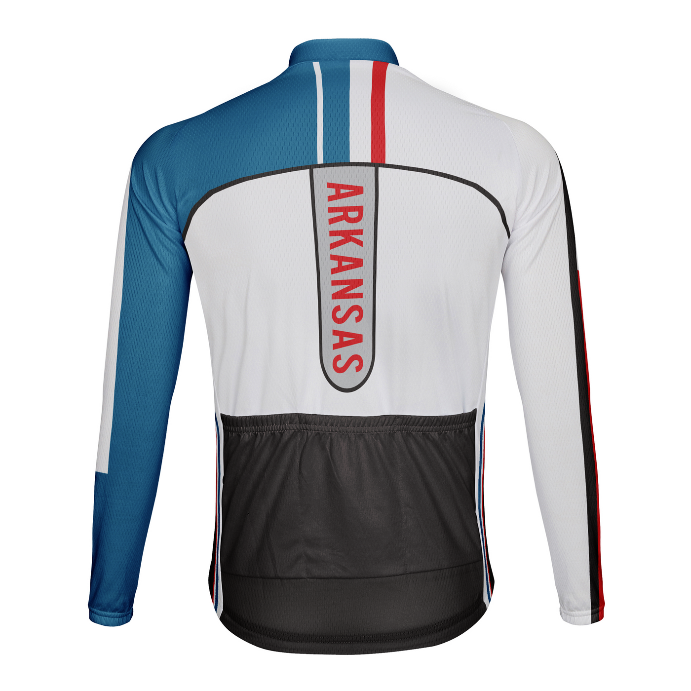 Customized Arkansas Winter Thermal Fleece Men's Cycling Jersey Long Sleeve
