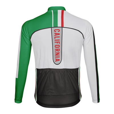 Customized California Winter Thermal Fleece Men's Cycling Jersey Long Sleeve