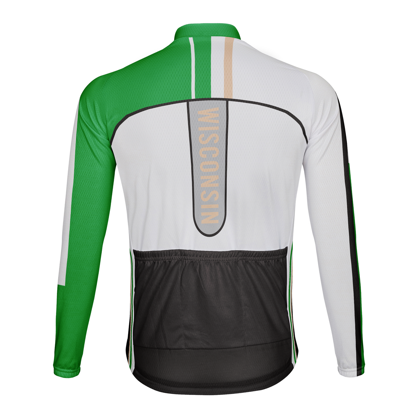Custom Wisconsin Winter Thermal Fleece Men's Cycling Jersey Long Sleeve