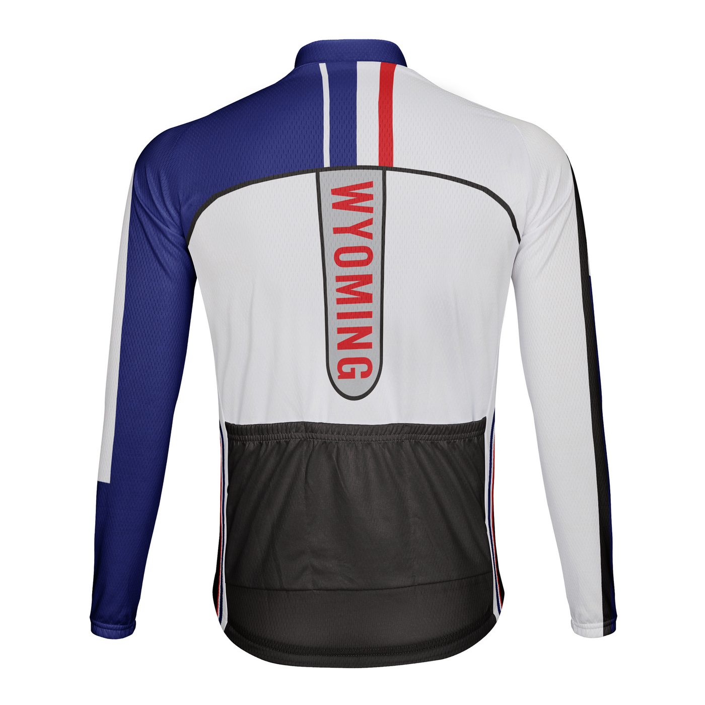 Custom Wyoming Winter Thermal Fleece Men's Cycling Jersey Long Sleeve