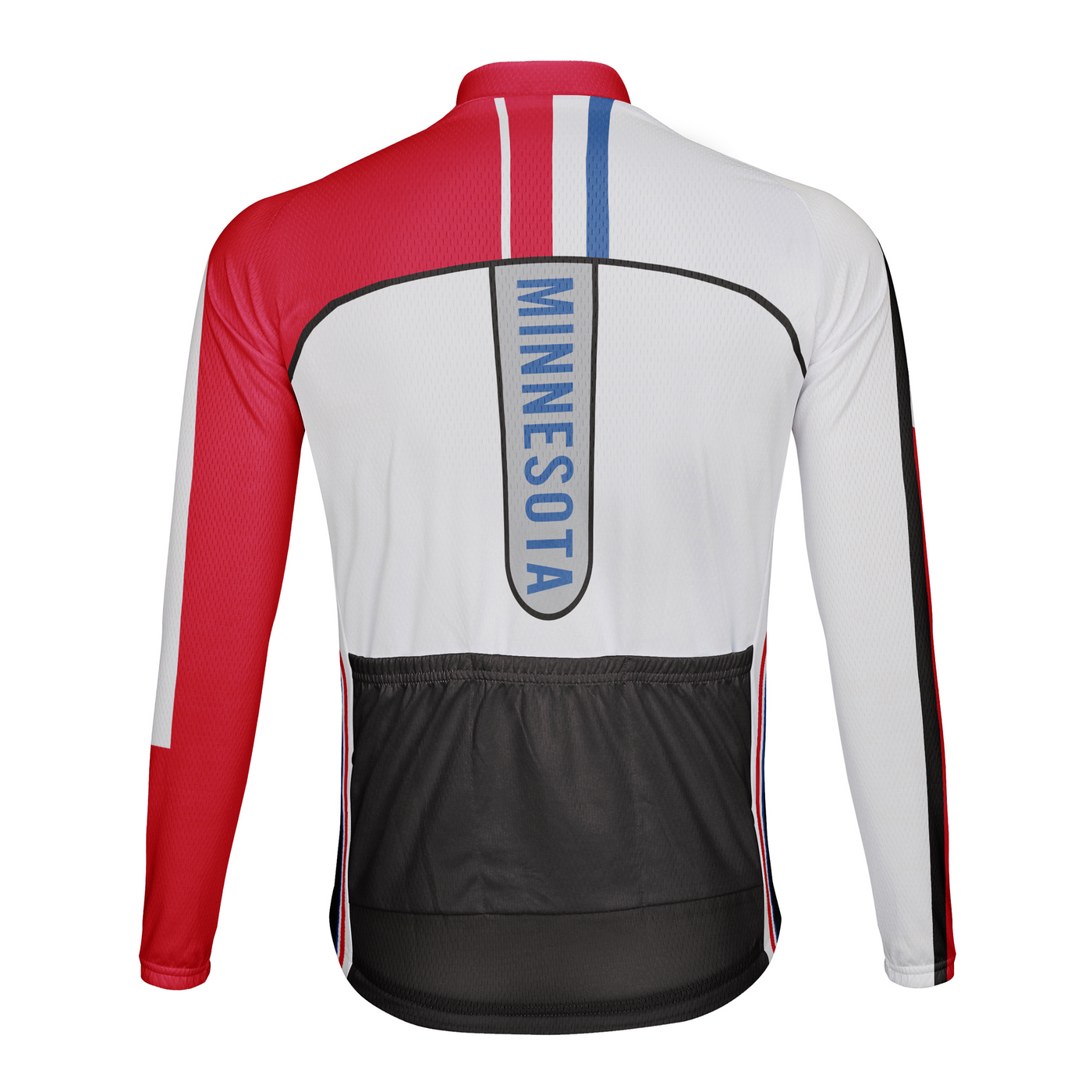 Personalized Minnesota Winter Thermal Fleece Men's Cycling Jersey Long Sleeve
