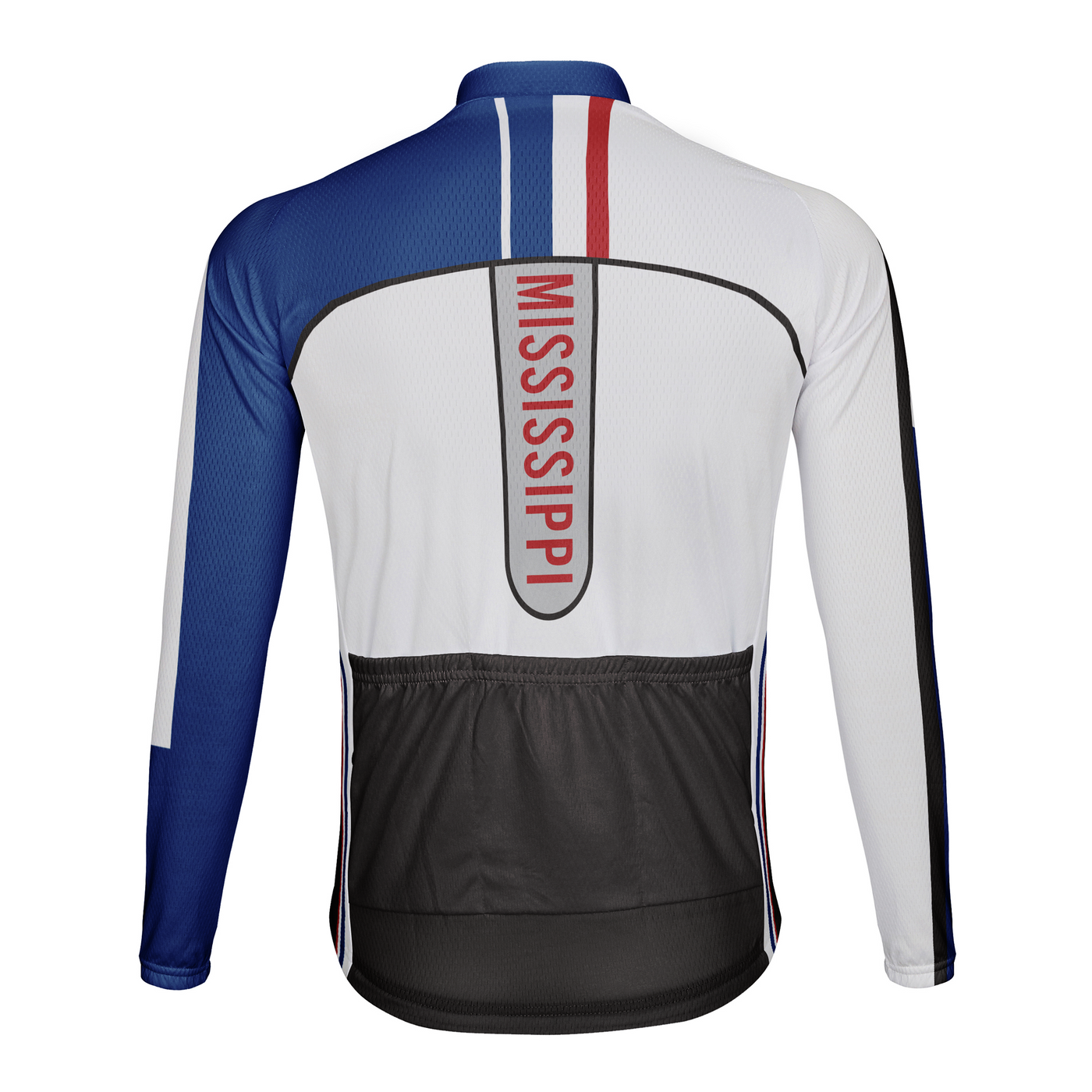 Personalized Mississippi Winter Thermal Fleece Men's Cycling Jersey Long Sleeve