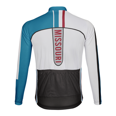 Personalized Missouri Winter Thermal Fleece Men's Cycling Jersey Long Sleeve