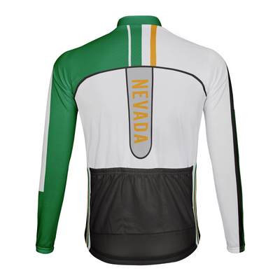 Customize Nevada Winter Thermal Fleece Men's Cycling Jersey Long Sleeve