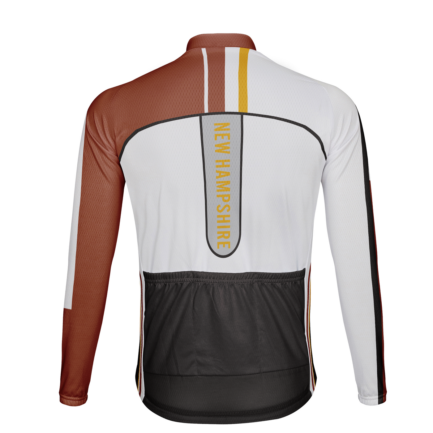 Customize New Hampshire Winter Thermal Fleece Men's Cycling Jersey Long Sleeve