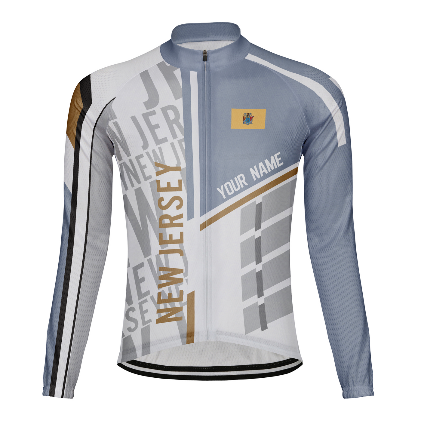 Customize New Jersey Winter Thermal Fleece Men's Cycling Jersey Long Sleeve