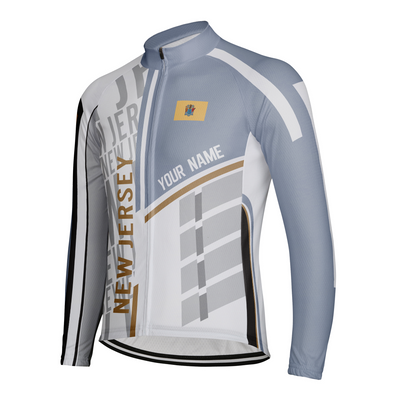 Customize New Jersey Winter Thermal Fleece Men's Cycling Jersey Long Sleeve
