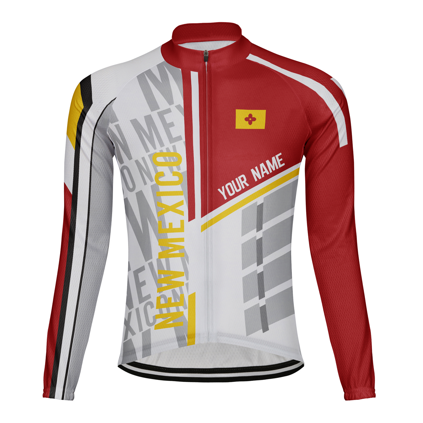 Customize New Mexico Winter Thermal Fleece Men's Cycling Jersey Long Sleeve