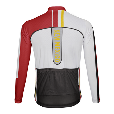 Customize New Mexico Winter Thermal Fleece Men's Cycling Jersey Long Sleeve