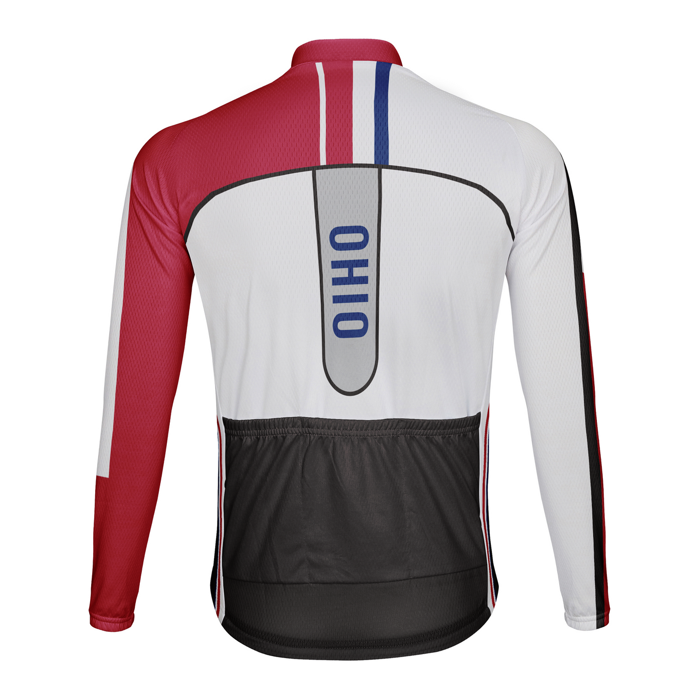 Customized Ohio Winter Thermal Fleece Men's Cycling Jersey Long Sleeve