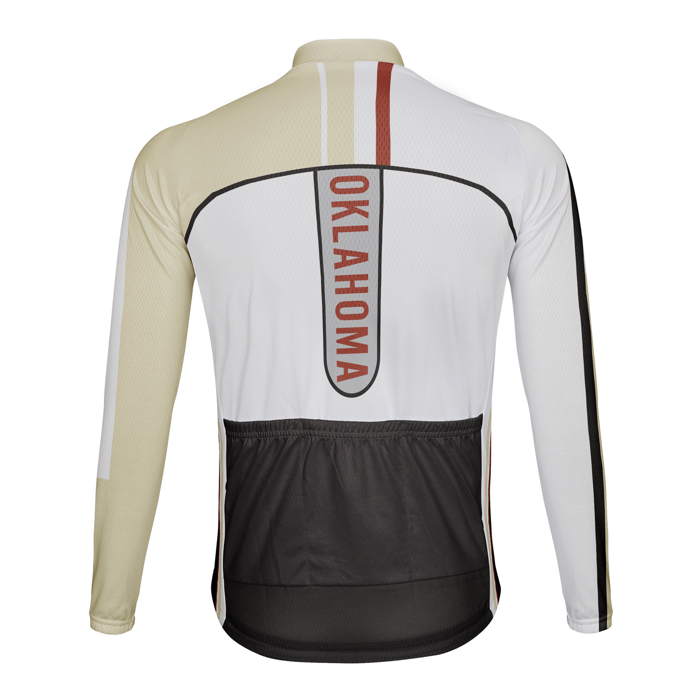 Customized Oklahoma Winter Thermal Fleece Men's Cycling Jersey Long Sleeve