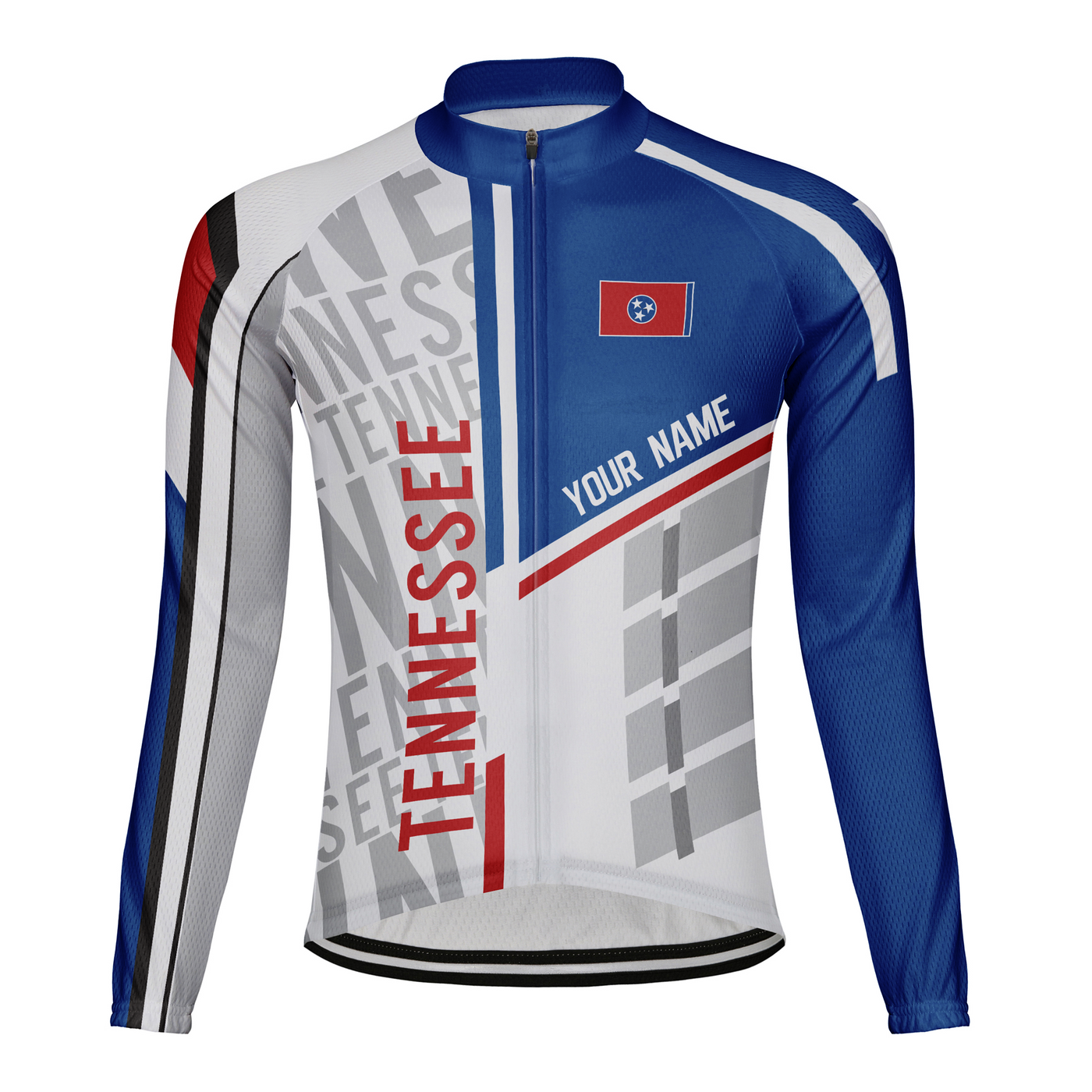 Customized Tennessee Winter Thermal Fleece Men's Cycling Jersey Long Sleeve