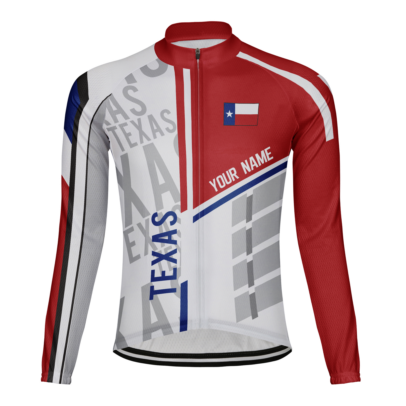 Customized Texas Winter Thermal Fleece Men's Cycling Jersey Long Sleeve