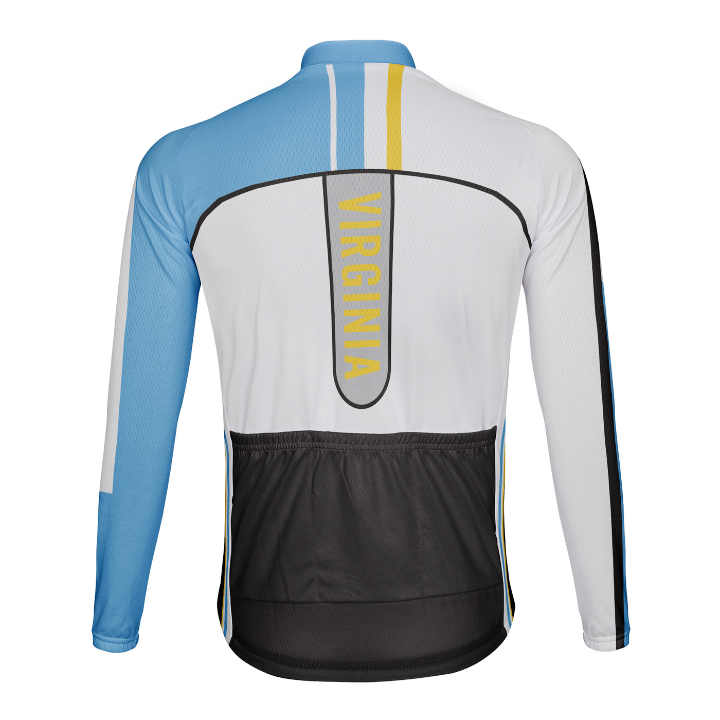 Customized Virginia Winter Thermal Fleece Men's Cycling Jersey Long Sleeve