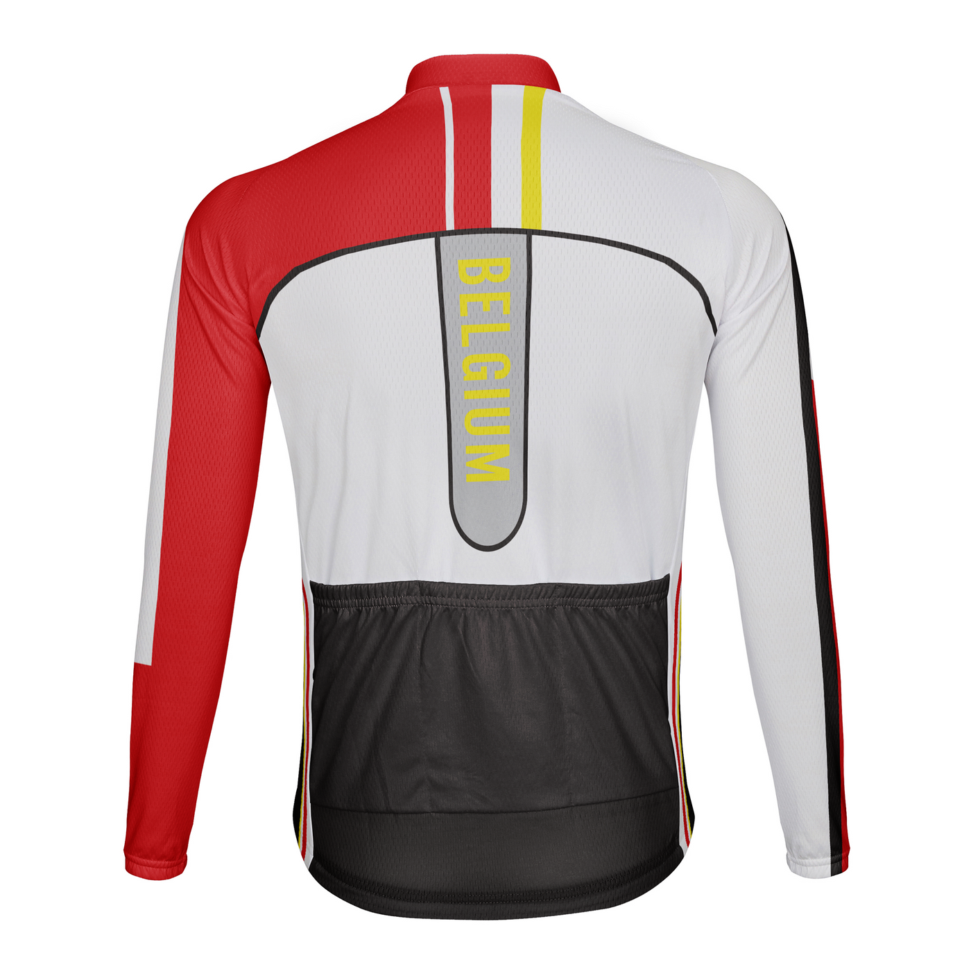 Customized Belgium Men's Winter Thermal Fleece Cycling Jersey Long Sleeve