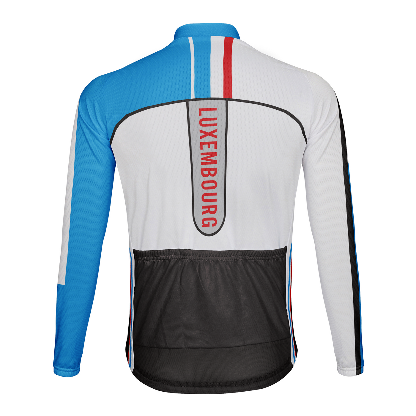Custom Luxembourg Men's Winter Thermal Fleece Cycling Jersey Long Sleeve