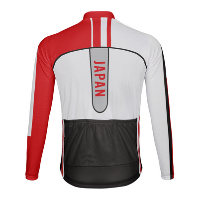 Custom Japan Men's Winter Thermal Fleece Cycling Jersey Long Sleeve
