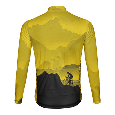 Customized Mountain Men's Winter Thermal Fleece Cycling Jersey Long Sleeve