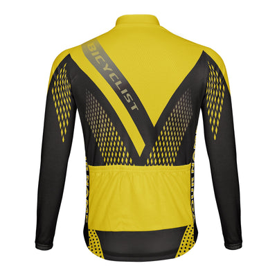 Customized Bicyclist Men's Winter Thermal Fleece Cycling Jersey Long Sleeve