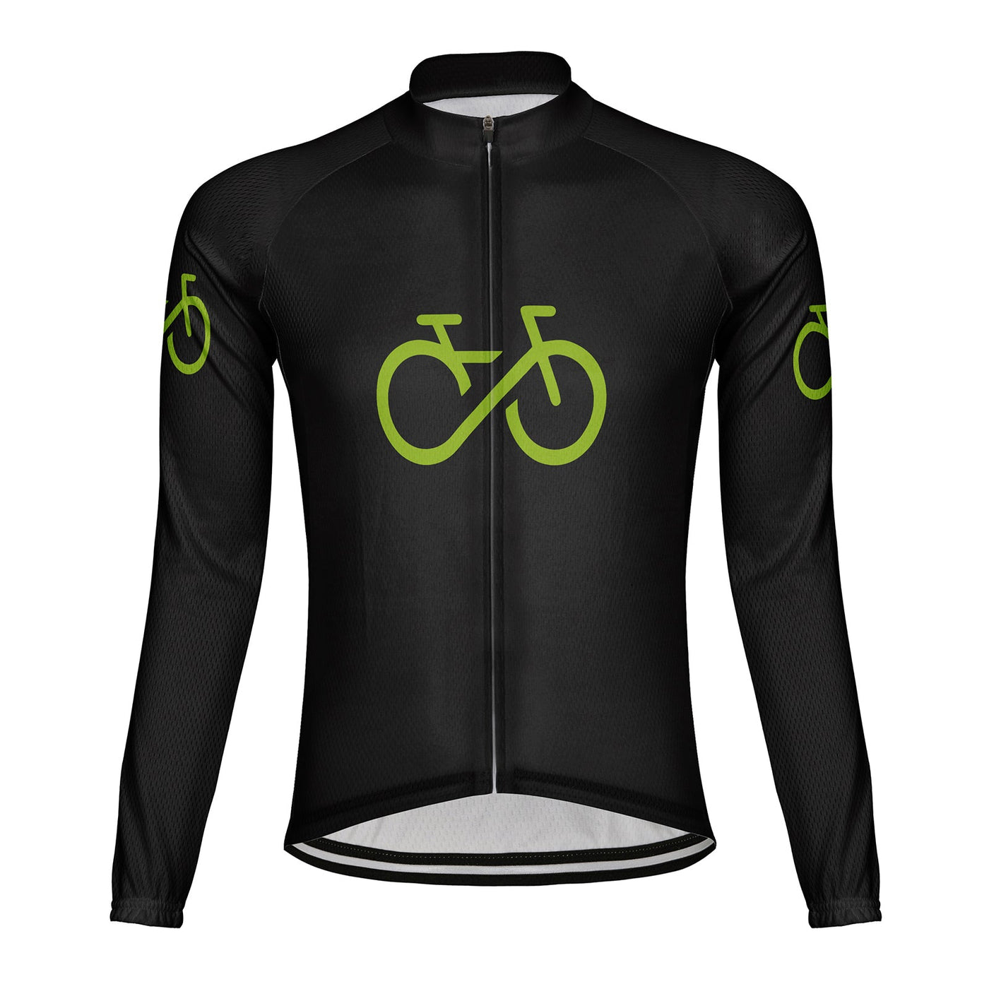 Customized Bike Men's Winter Thermal Fleece Cycling Jersey Long Sleeve