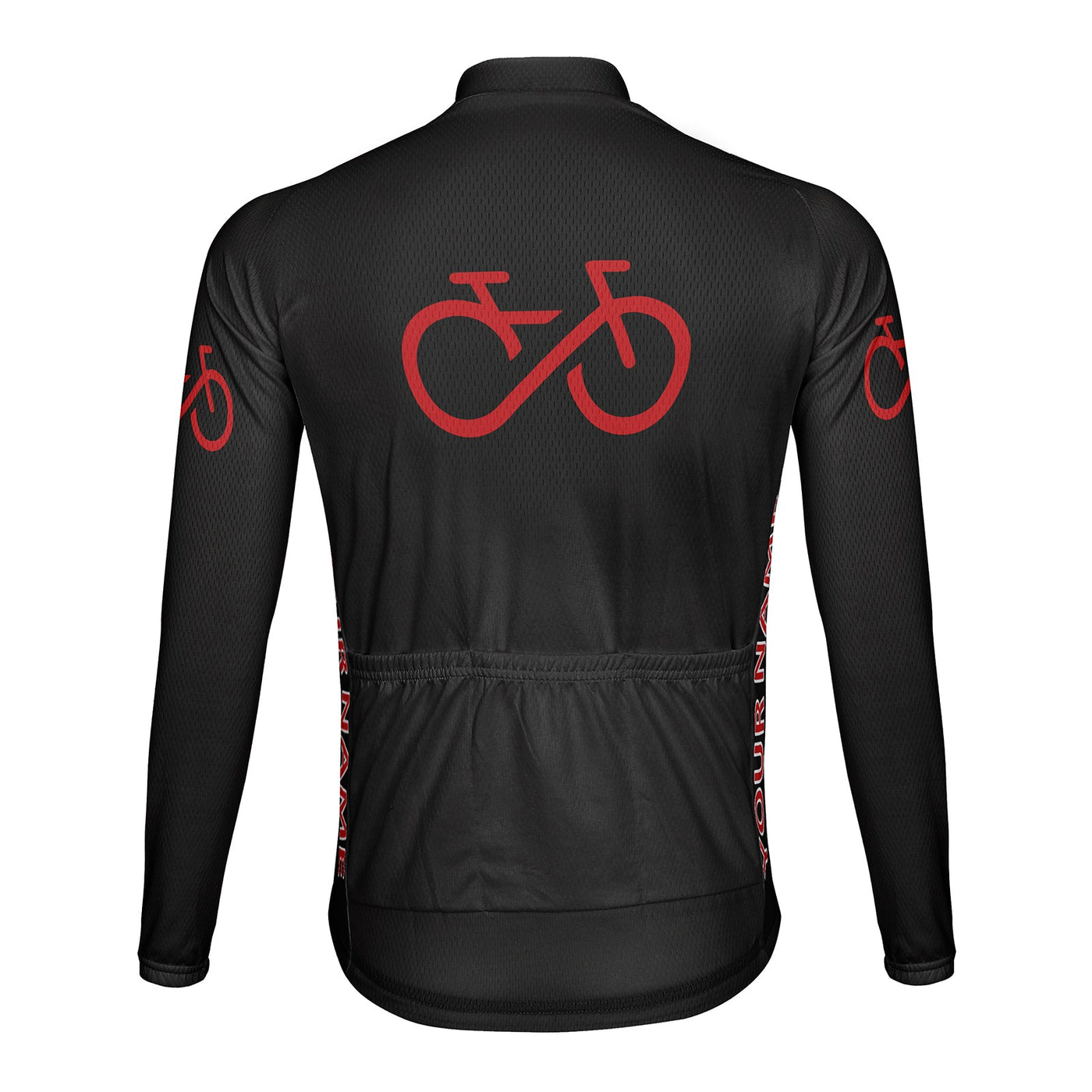 Customized Bike Men's Winter Thermal Fleece Cycling Jersey Long Sleeve